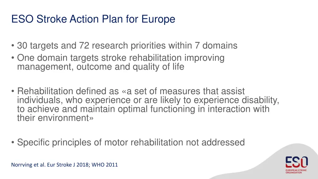 eso stroke action plan for europe