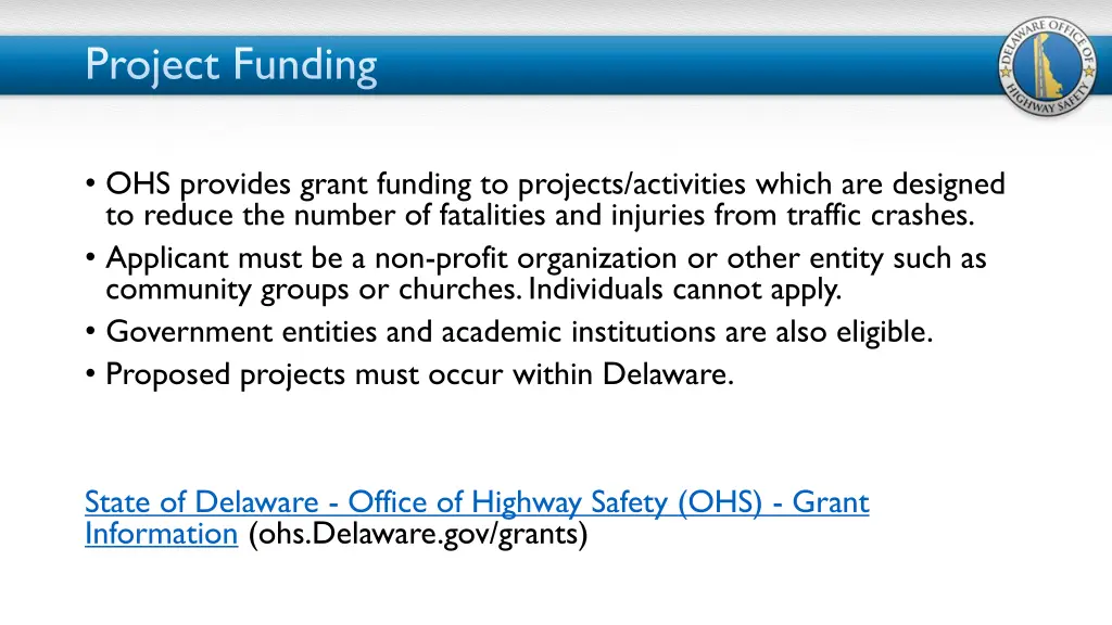 project funding