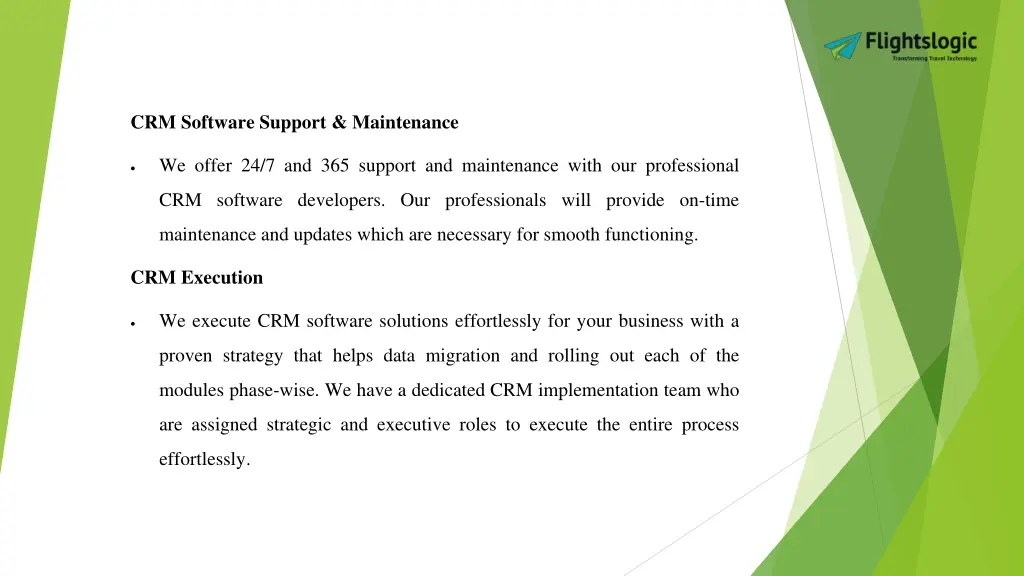 crm software support maintenance