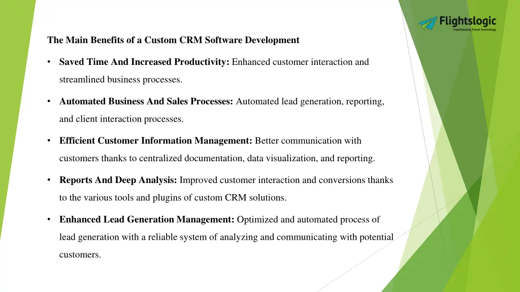 the main benefits of a custom crm software