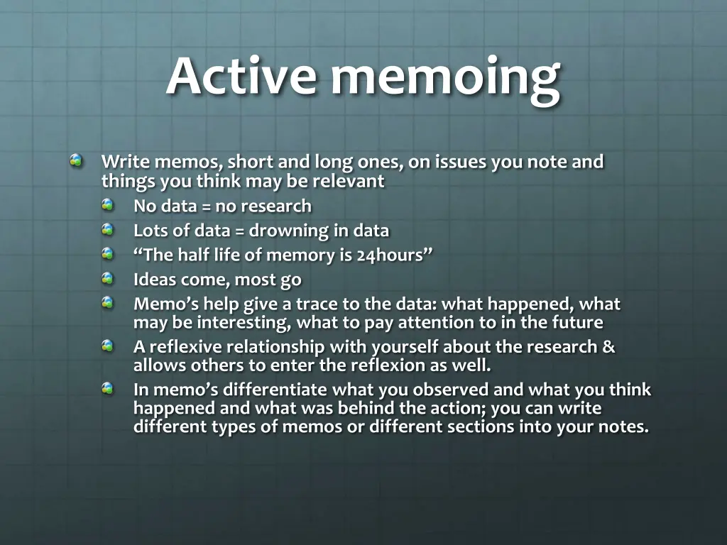 active memoing