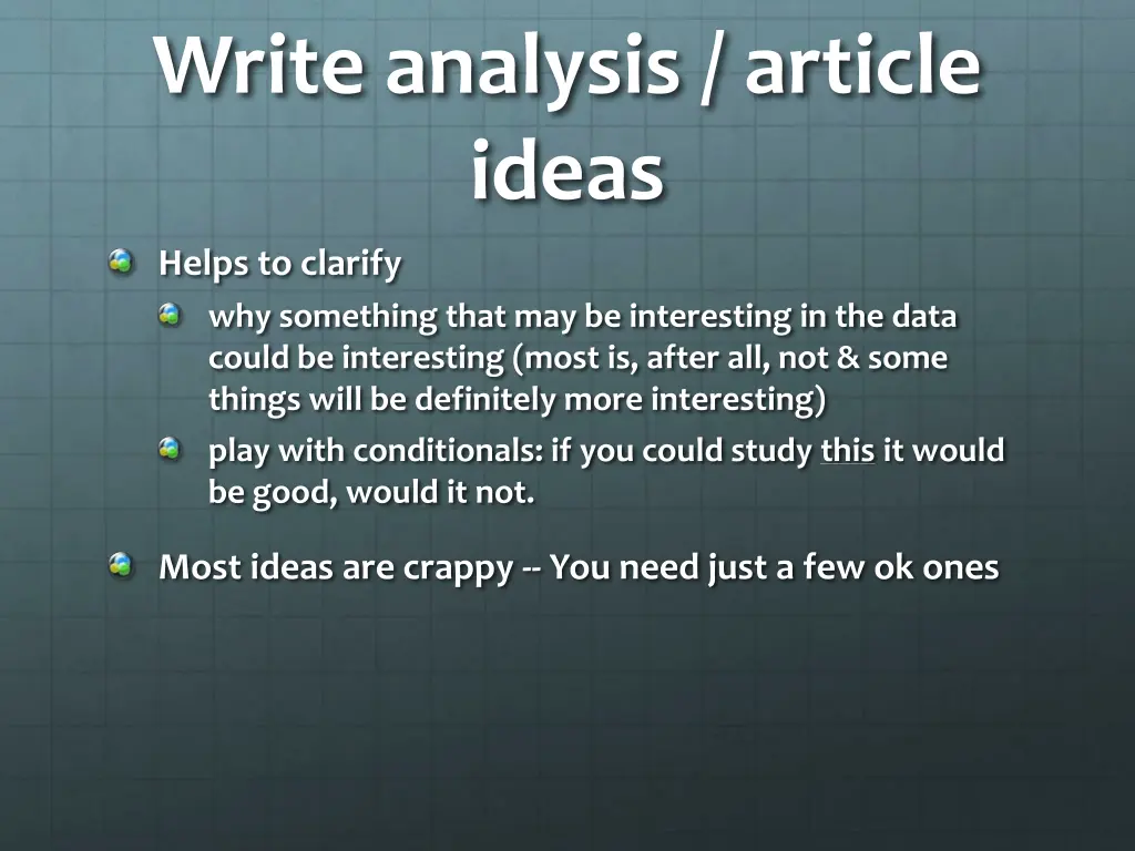 write analysis article ideas