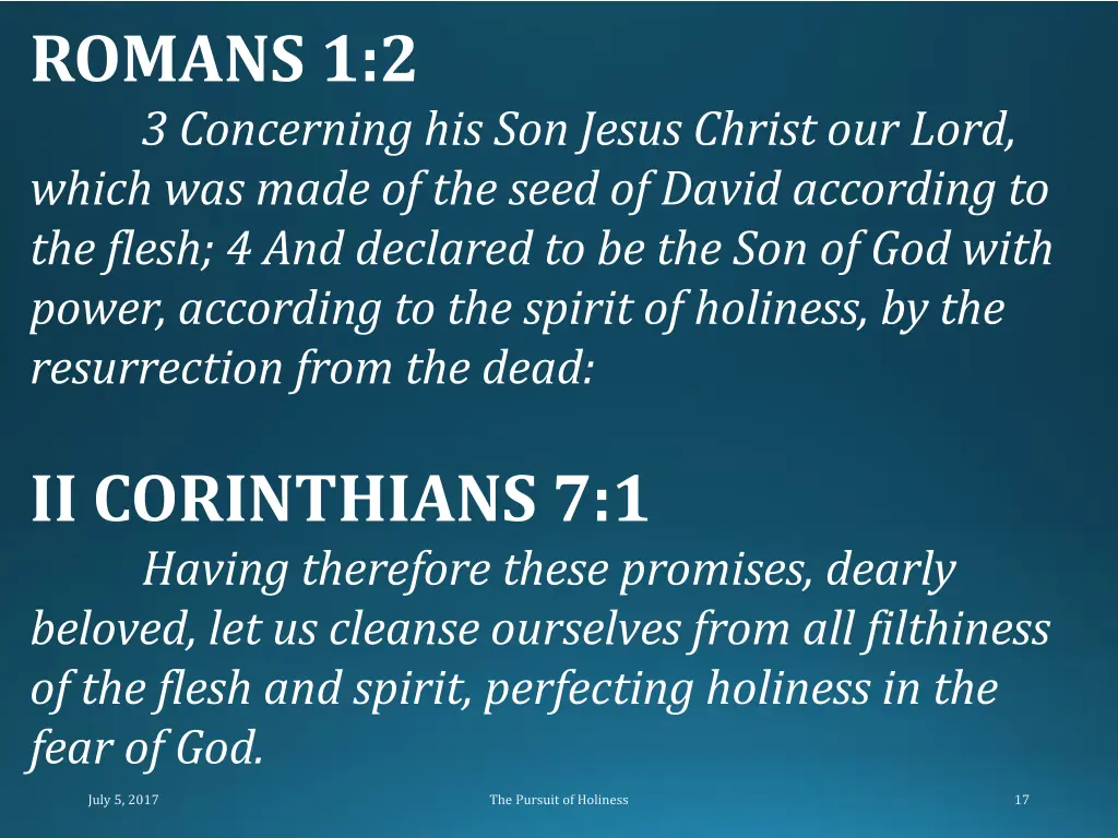 romans 1 2 3 concerning his son jesus christ