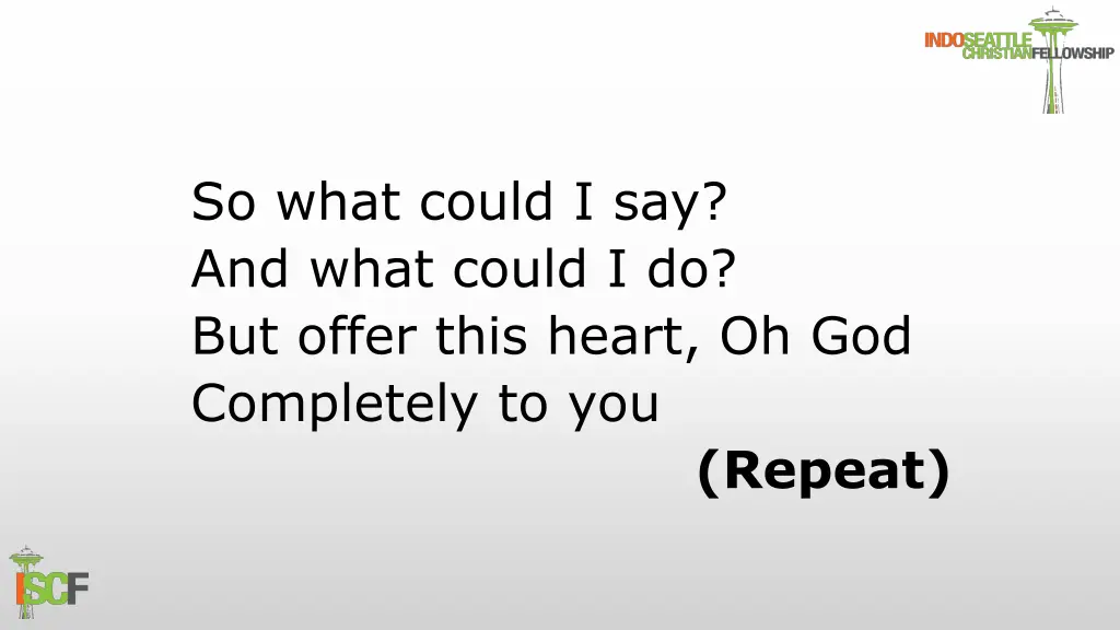 so what could i say and what could i do but offer 1
