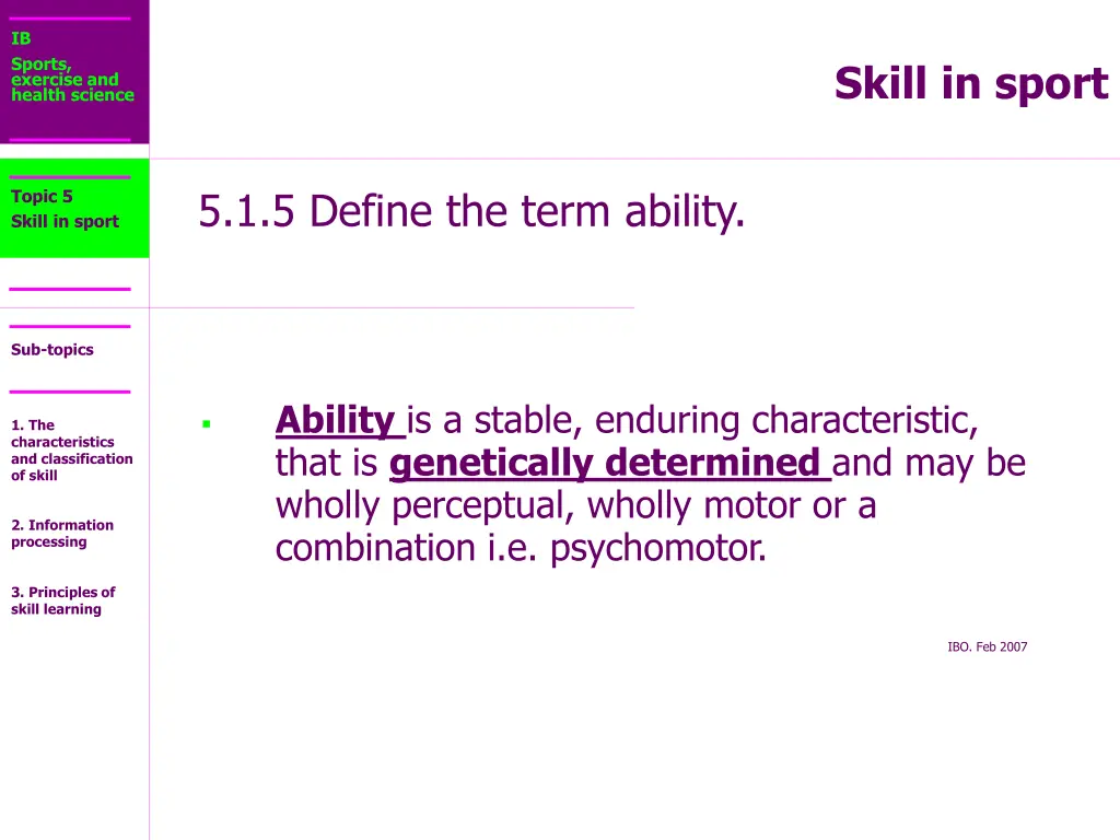 ib sports exercise and health science 16