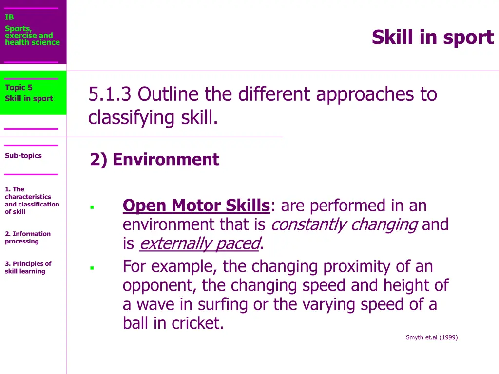 ib sports exercise and health science 8