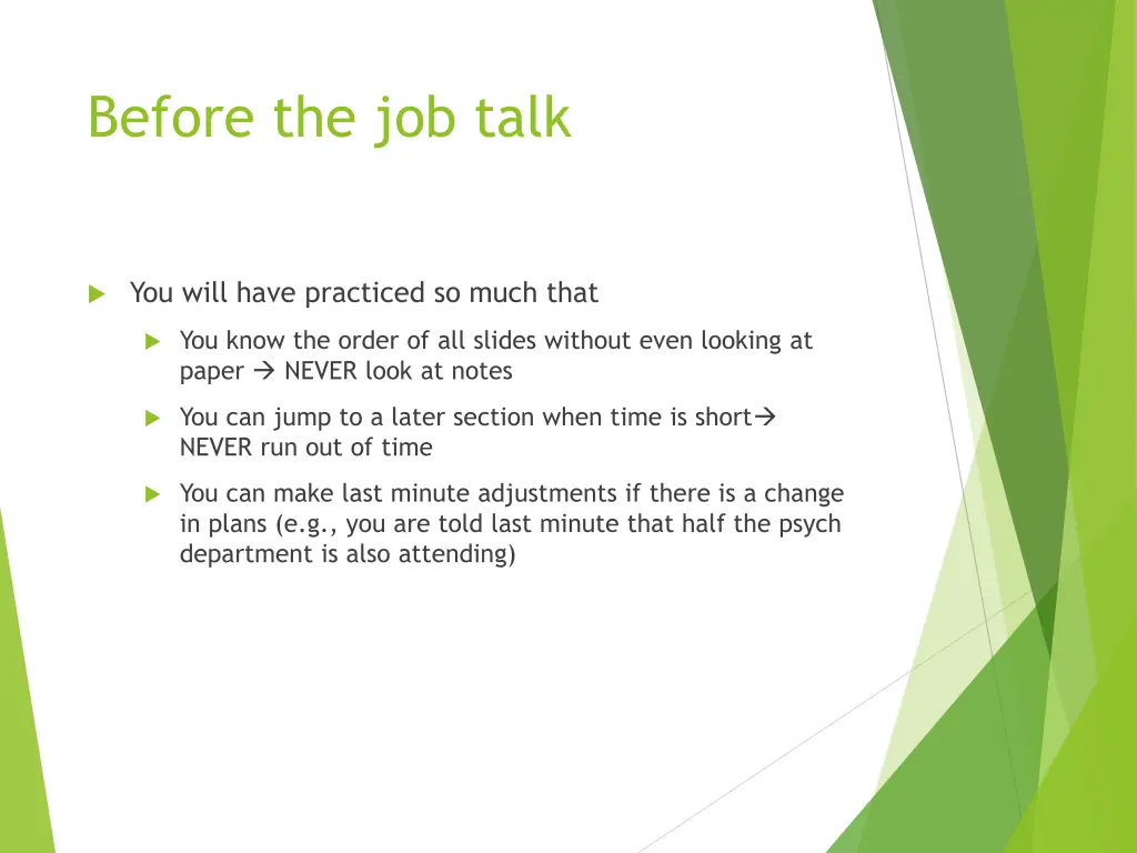 before the job talk 4