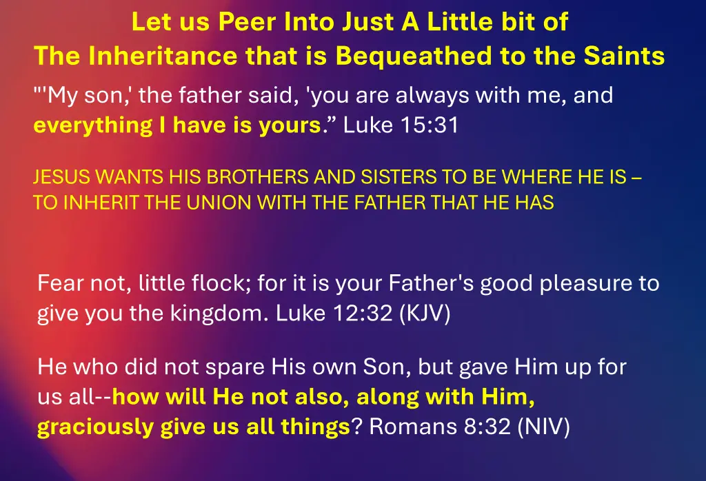 let us peer into just a little