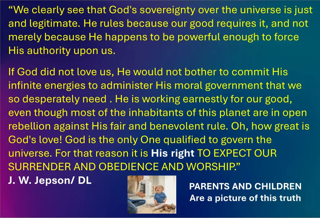 we clearly see that god s sovereignty over