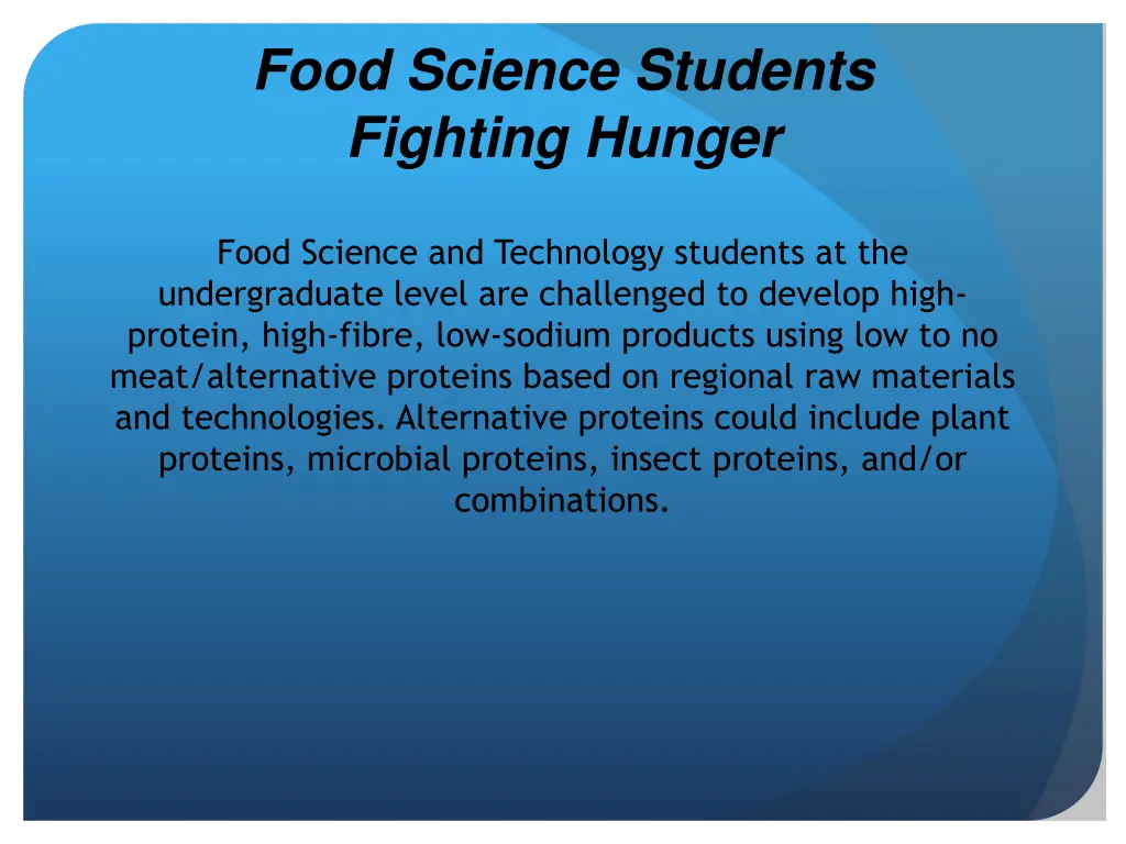 food science students fighting hunger 1