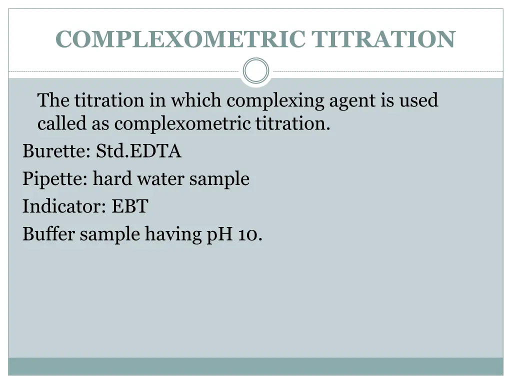 complexometric titration