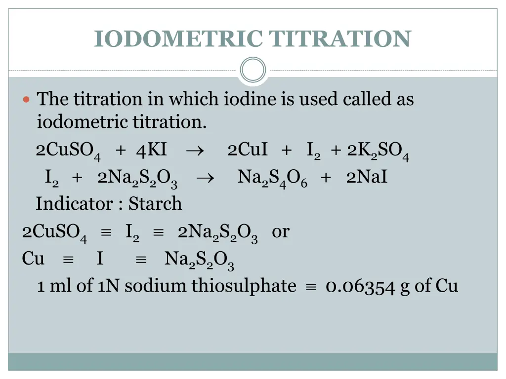 iodometric titration