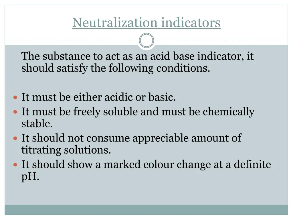 neutralization indicators