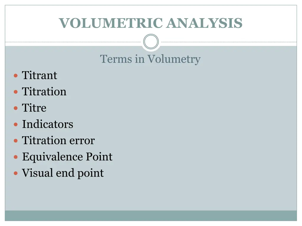 volumetric analysis 1