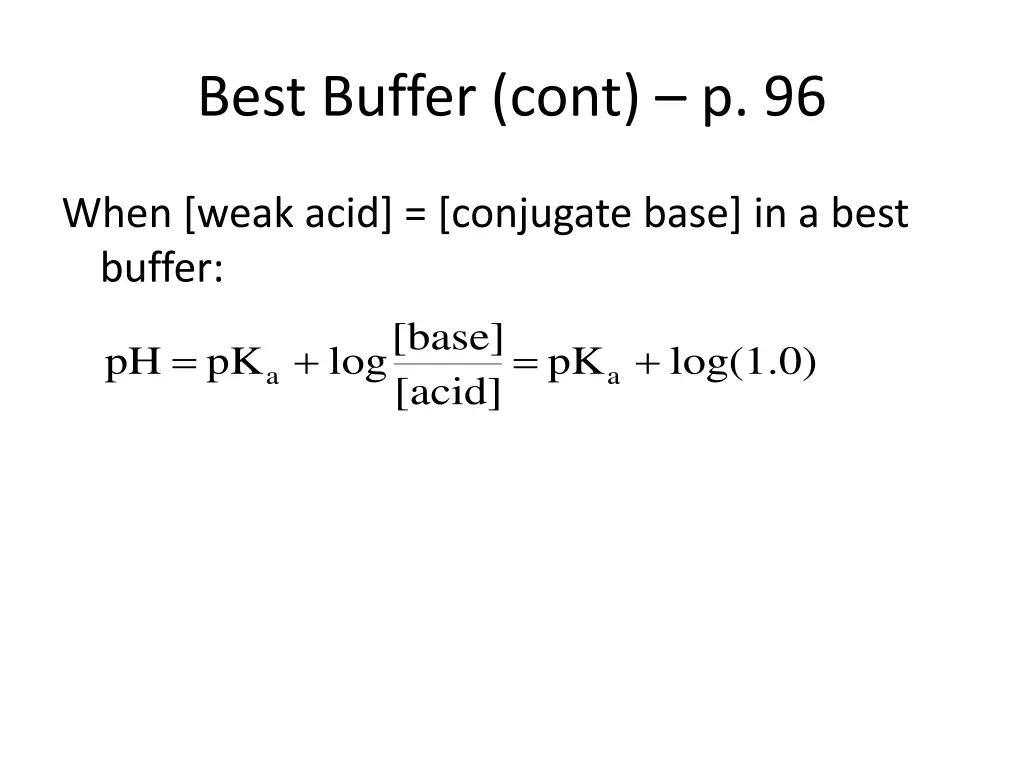 best buffer cont p 96