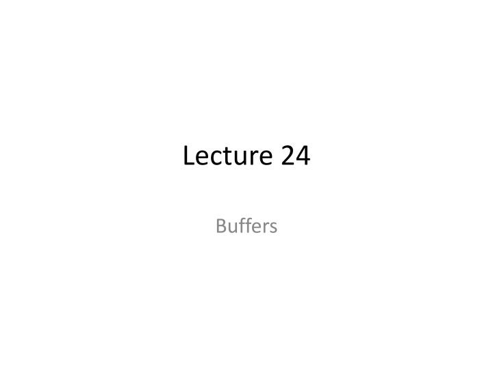 lecture 24