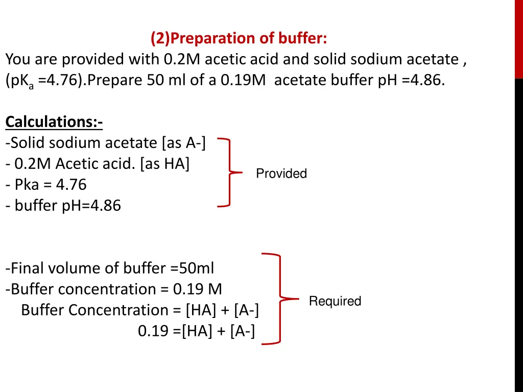 2 preparation of buffer