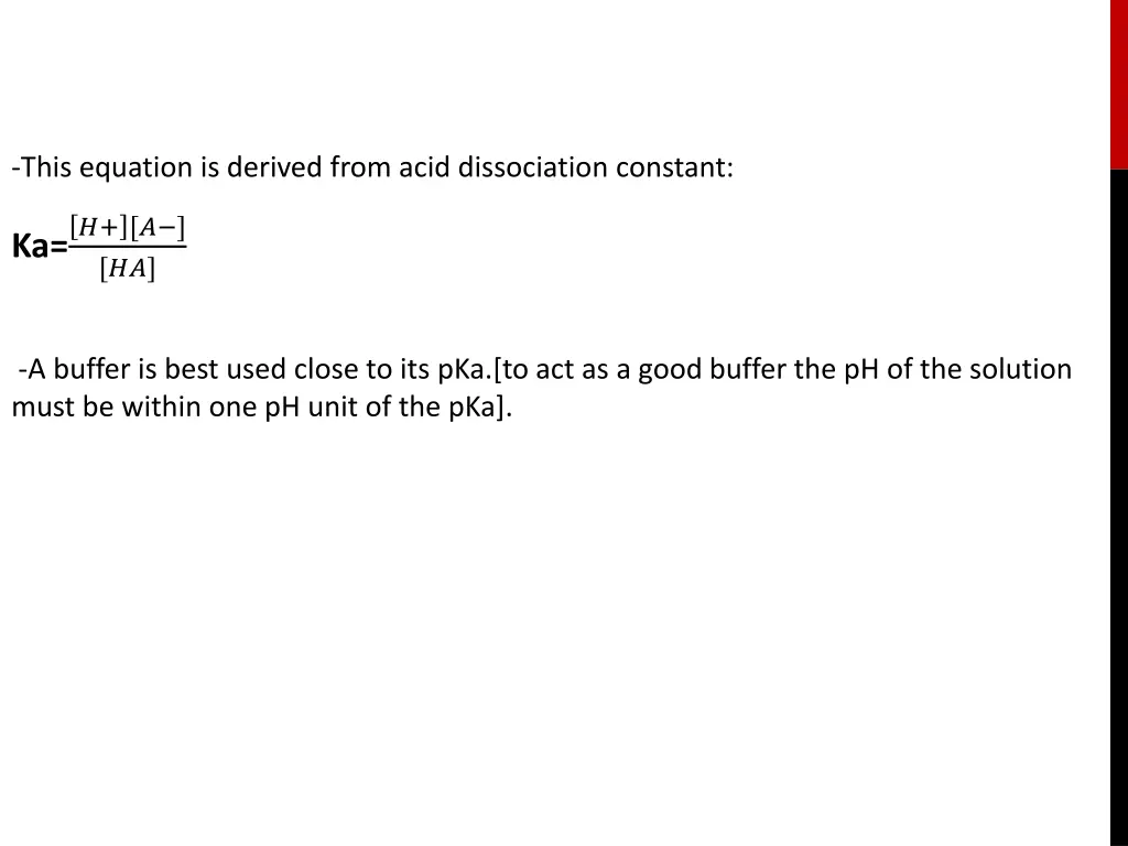 this equation is derived from acid dissociation