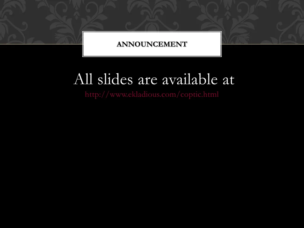 announcement
