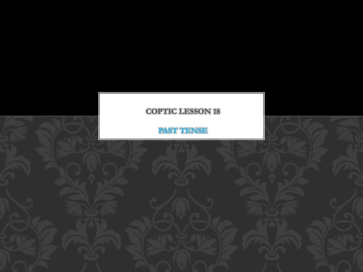 coptic lesson 18