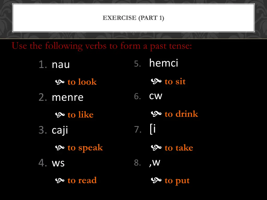 exercise part 1