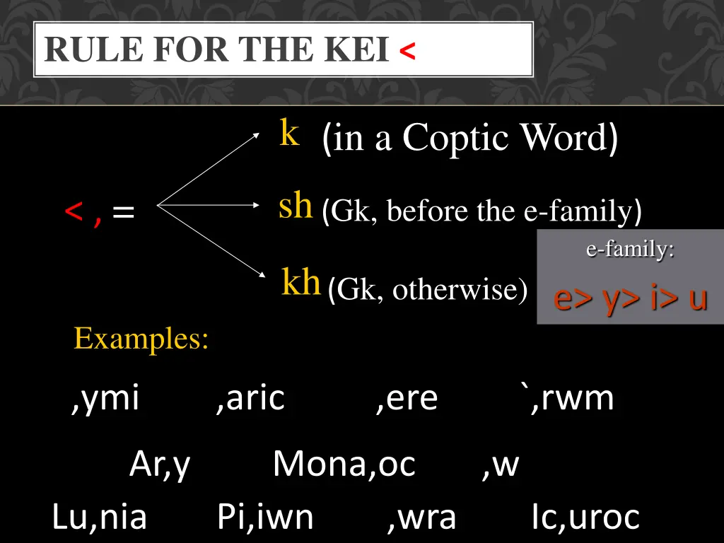 rule for the kei
