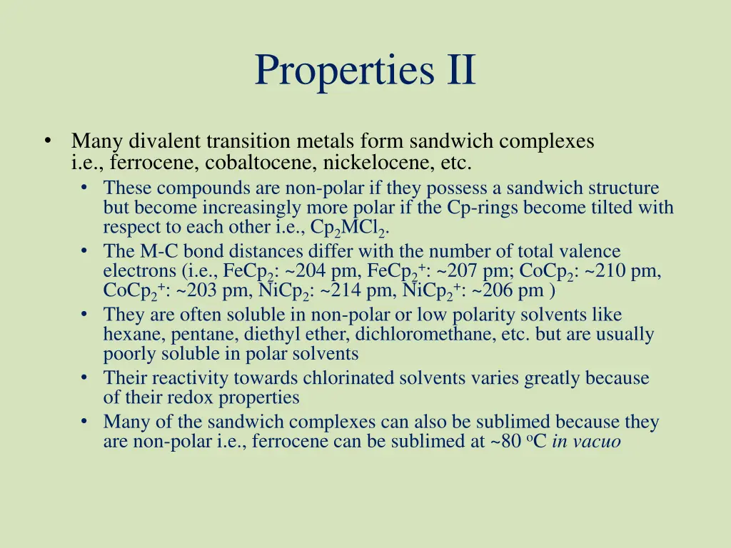 properties ii