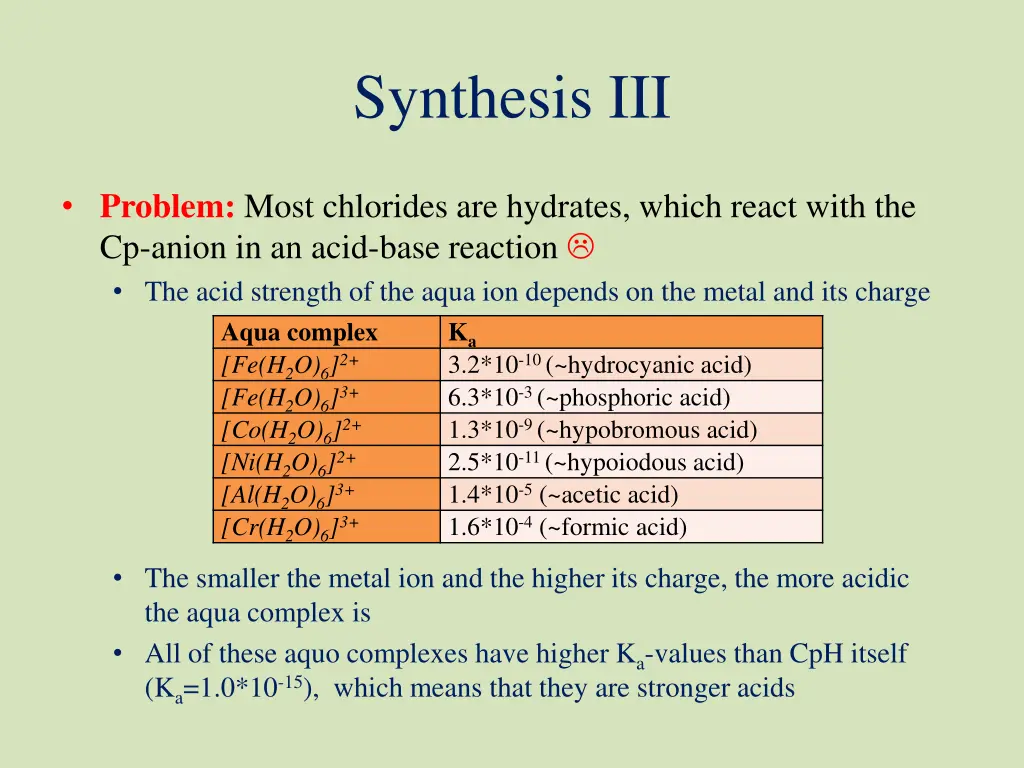 synthesis iii