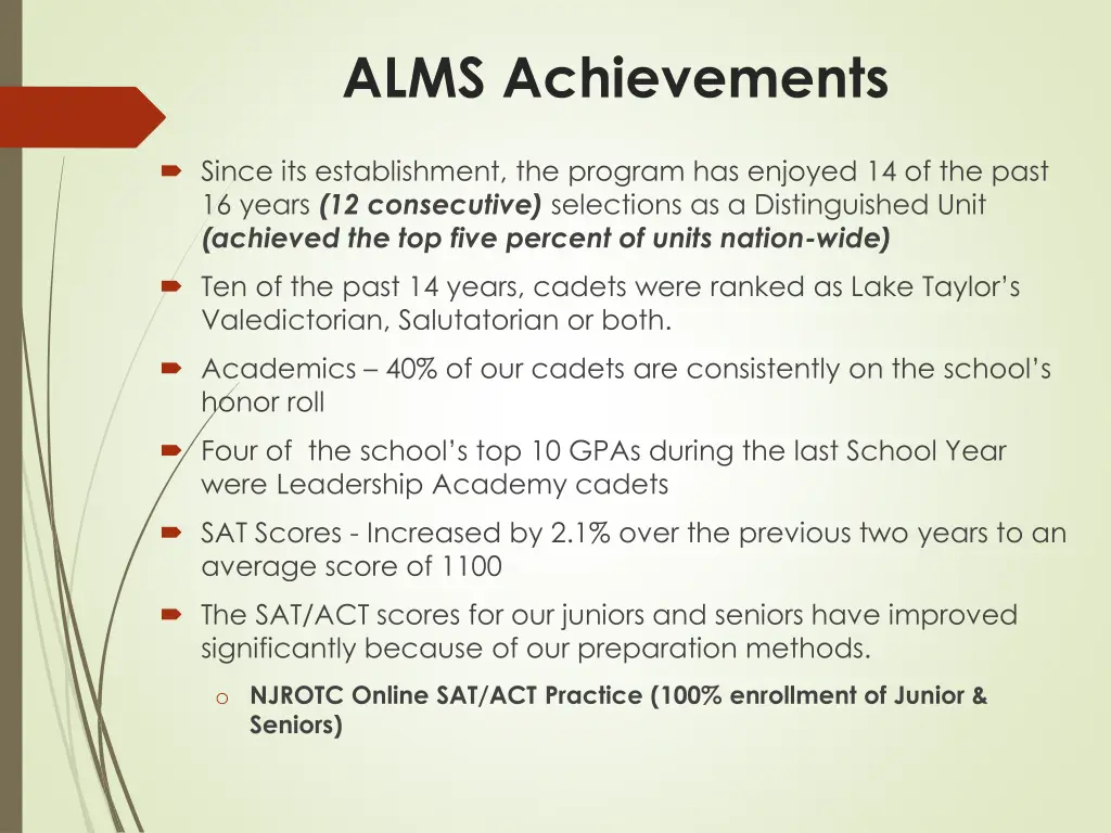 alms achievements