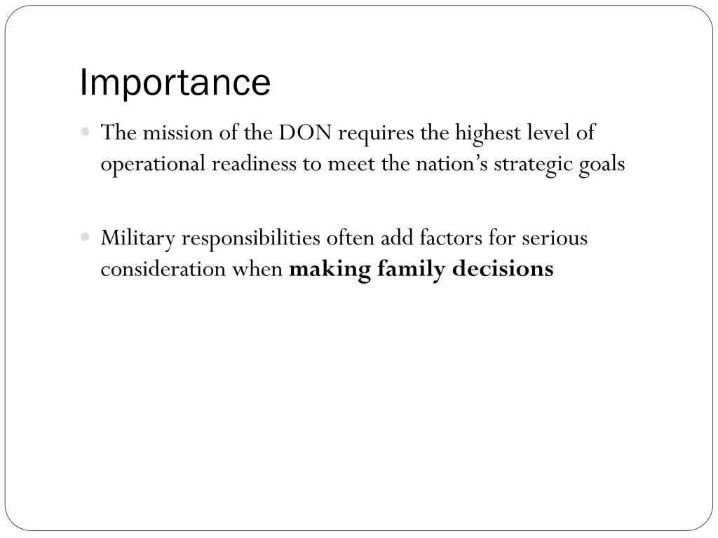 importance