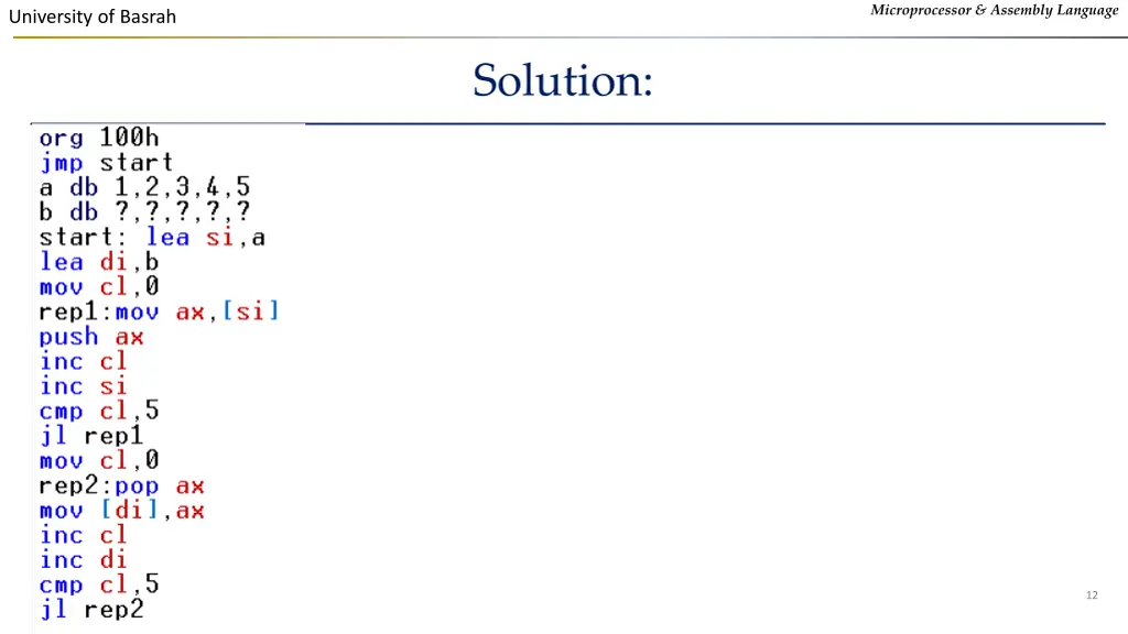 microprocessor assembly language 10