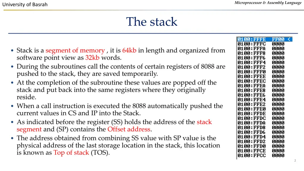 microprocessor assembly language