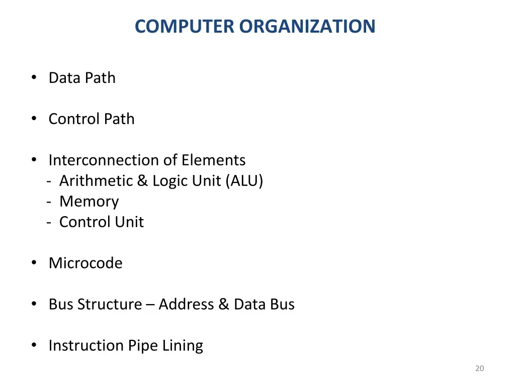 computer organization