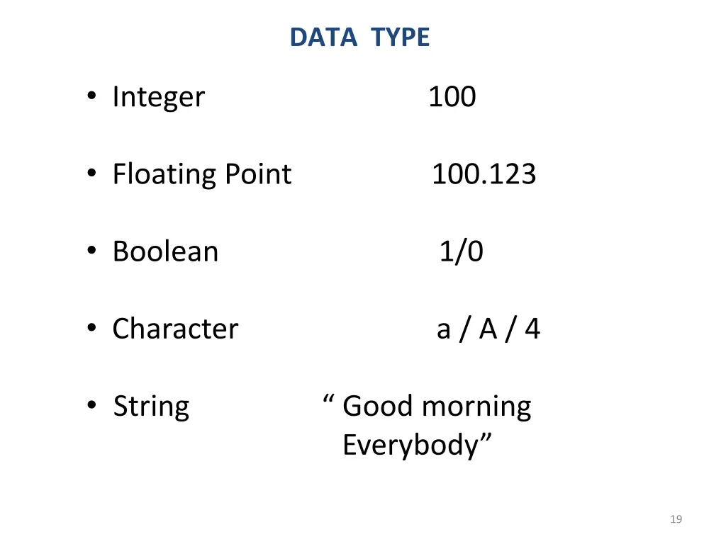data type