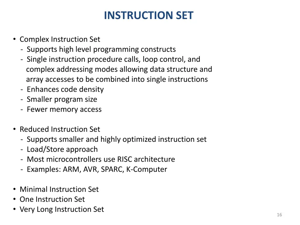 instruction set