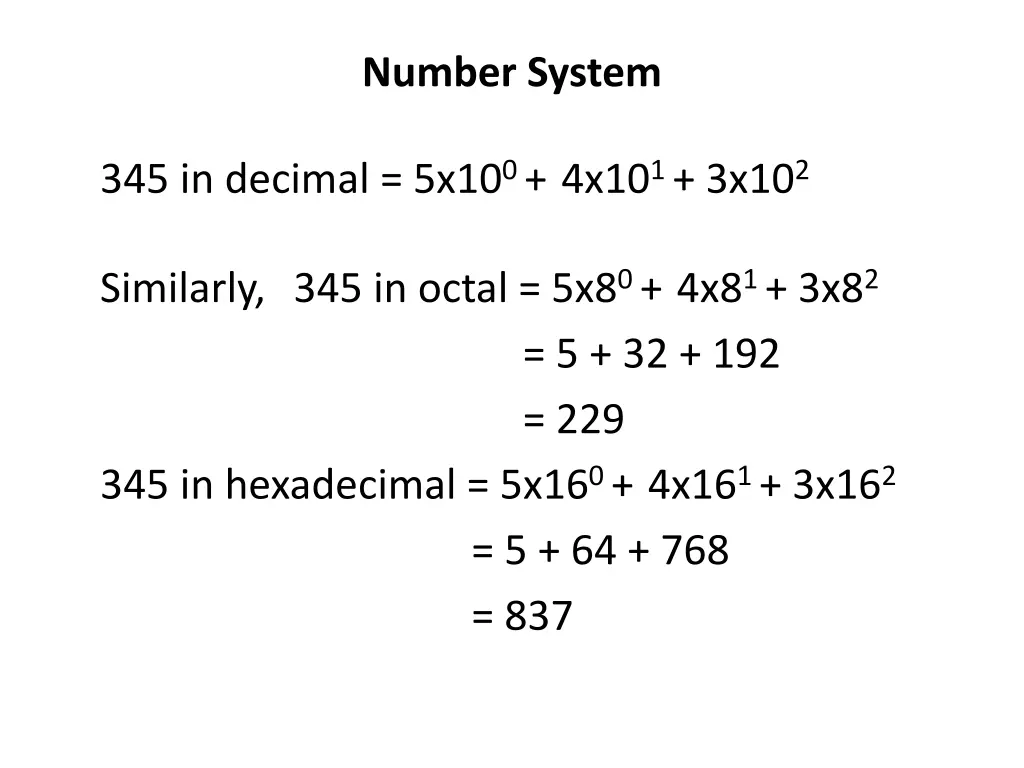 number system 1