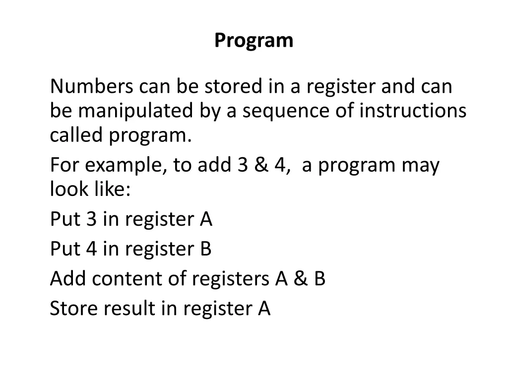 program