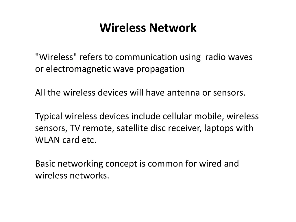 wireless network