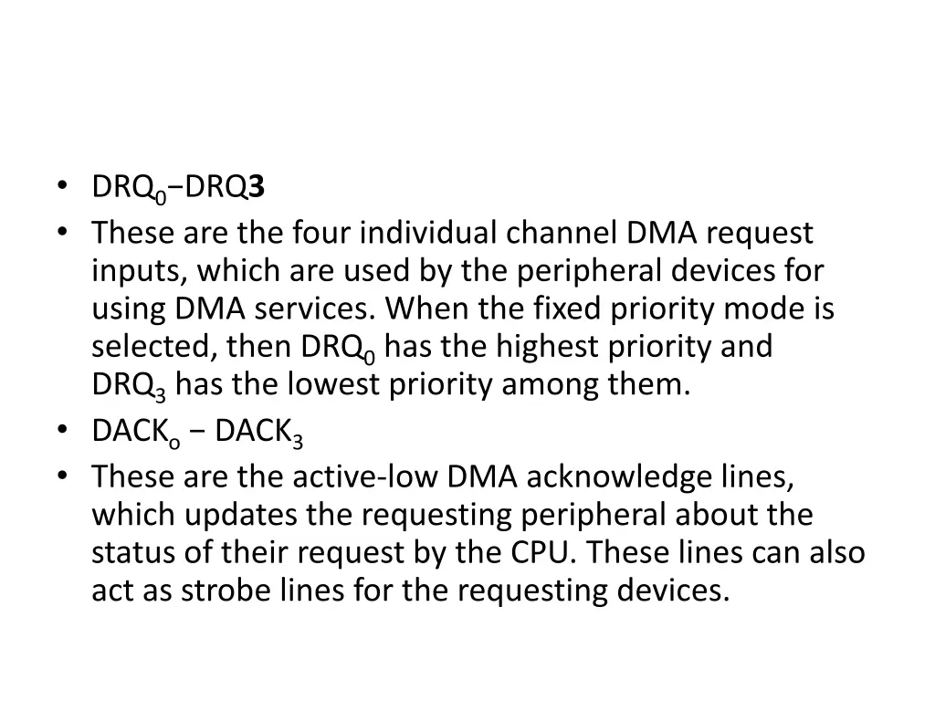 drq 0 drq 3 these are the four individual channel