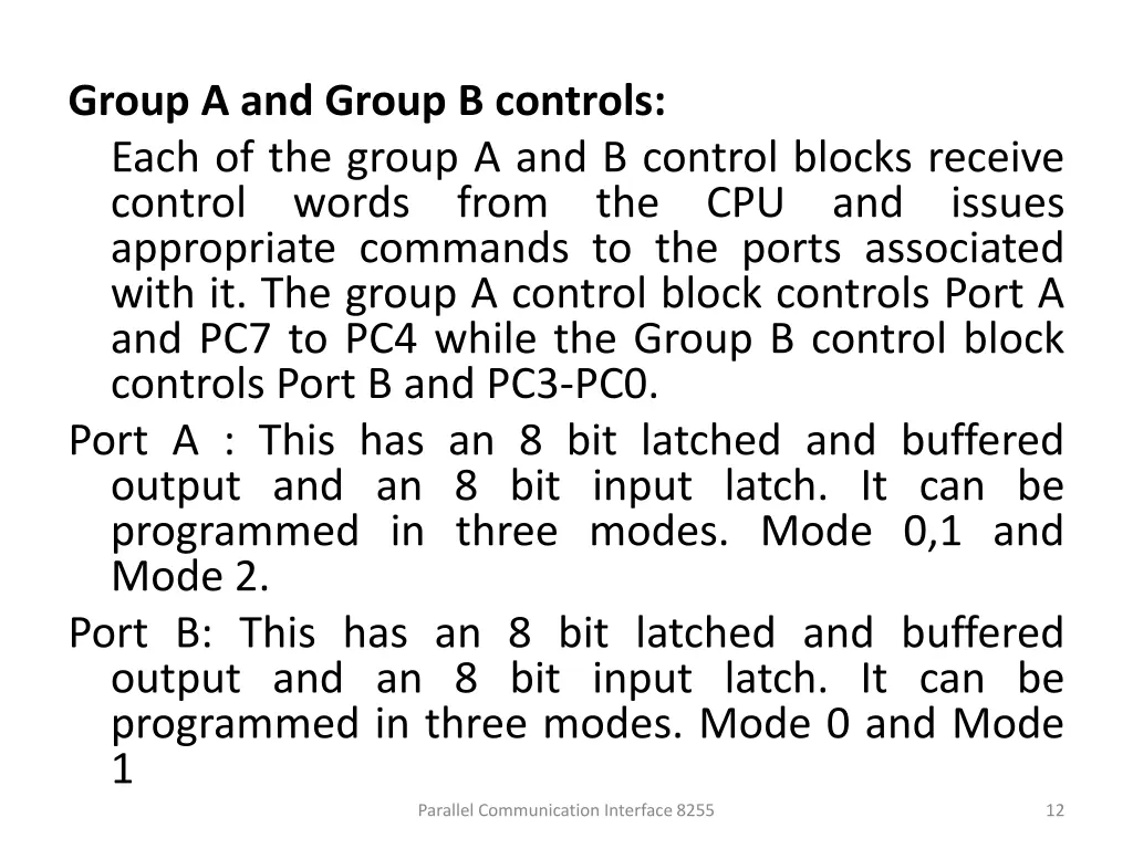 group a and group b controls each of the group