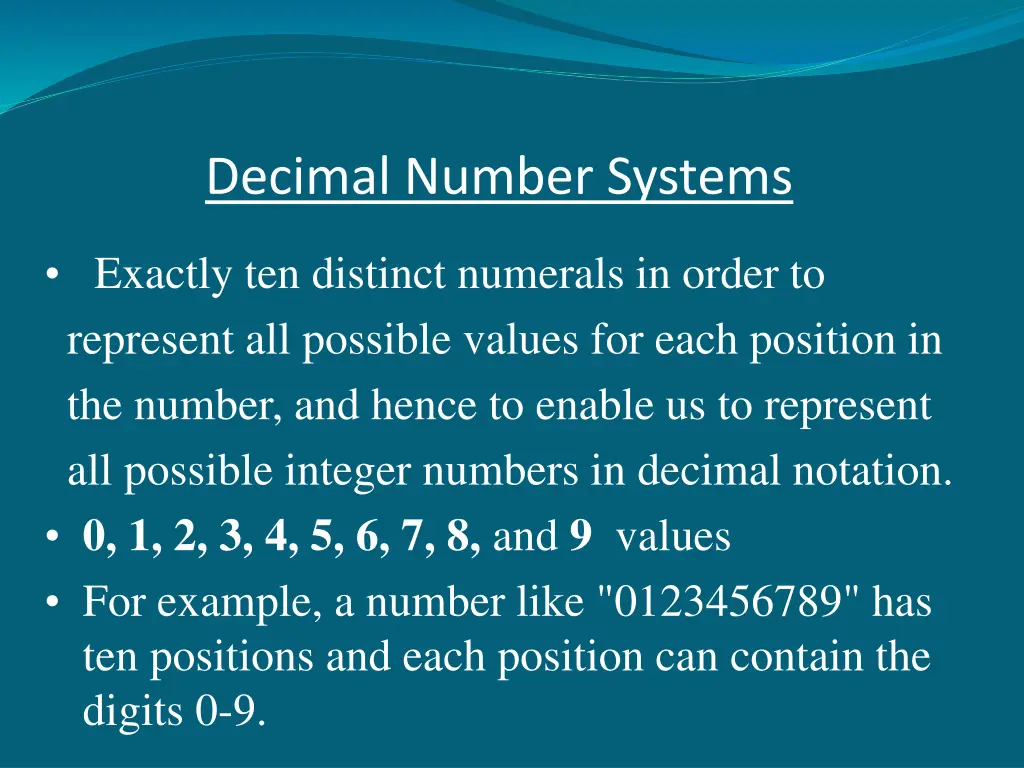 decimal number systems