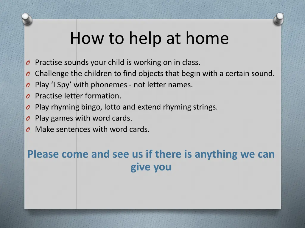 how to help at home