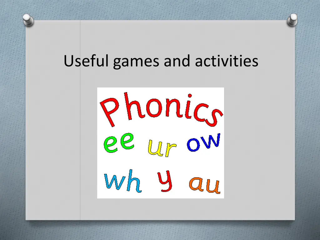 useful games and activities