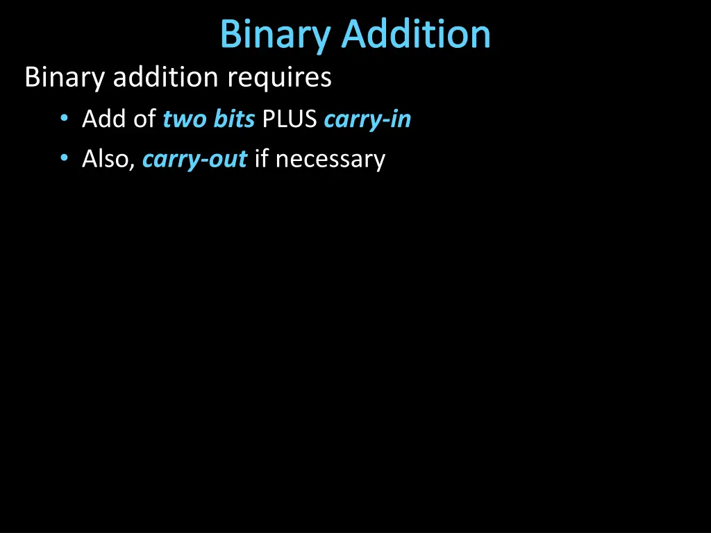 binary addition 2