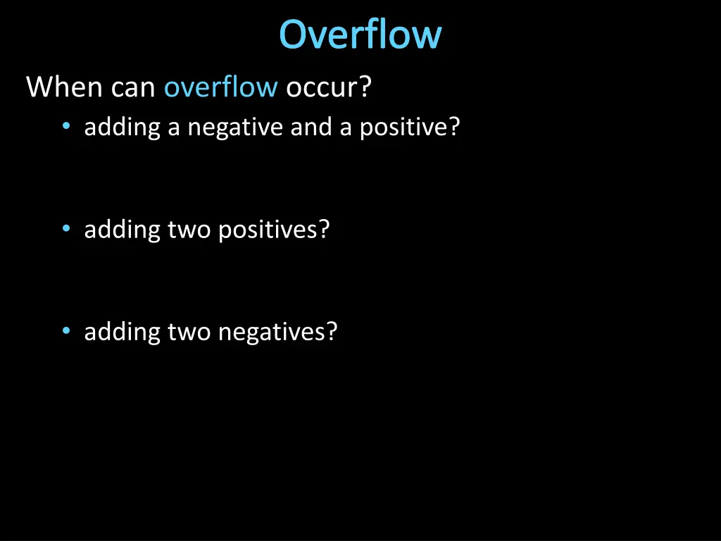 overflow