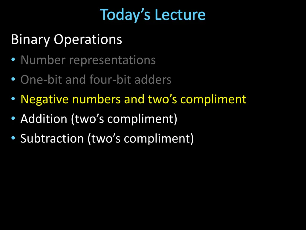 today s lecture 1