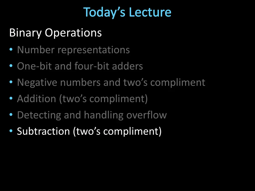 today s lecture 2