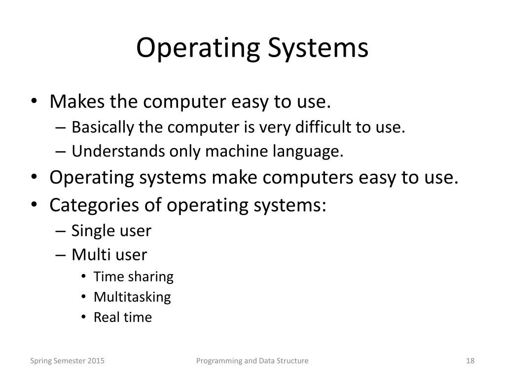 operating systems