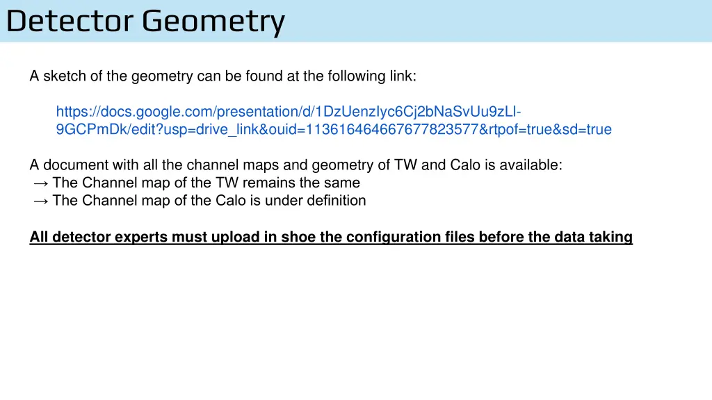 detector geometry