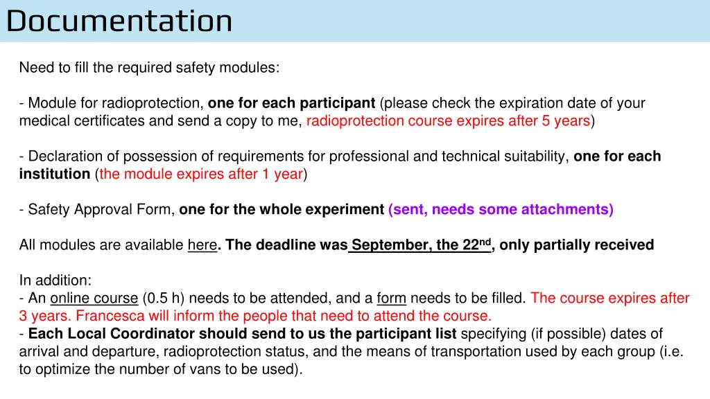 documentation